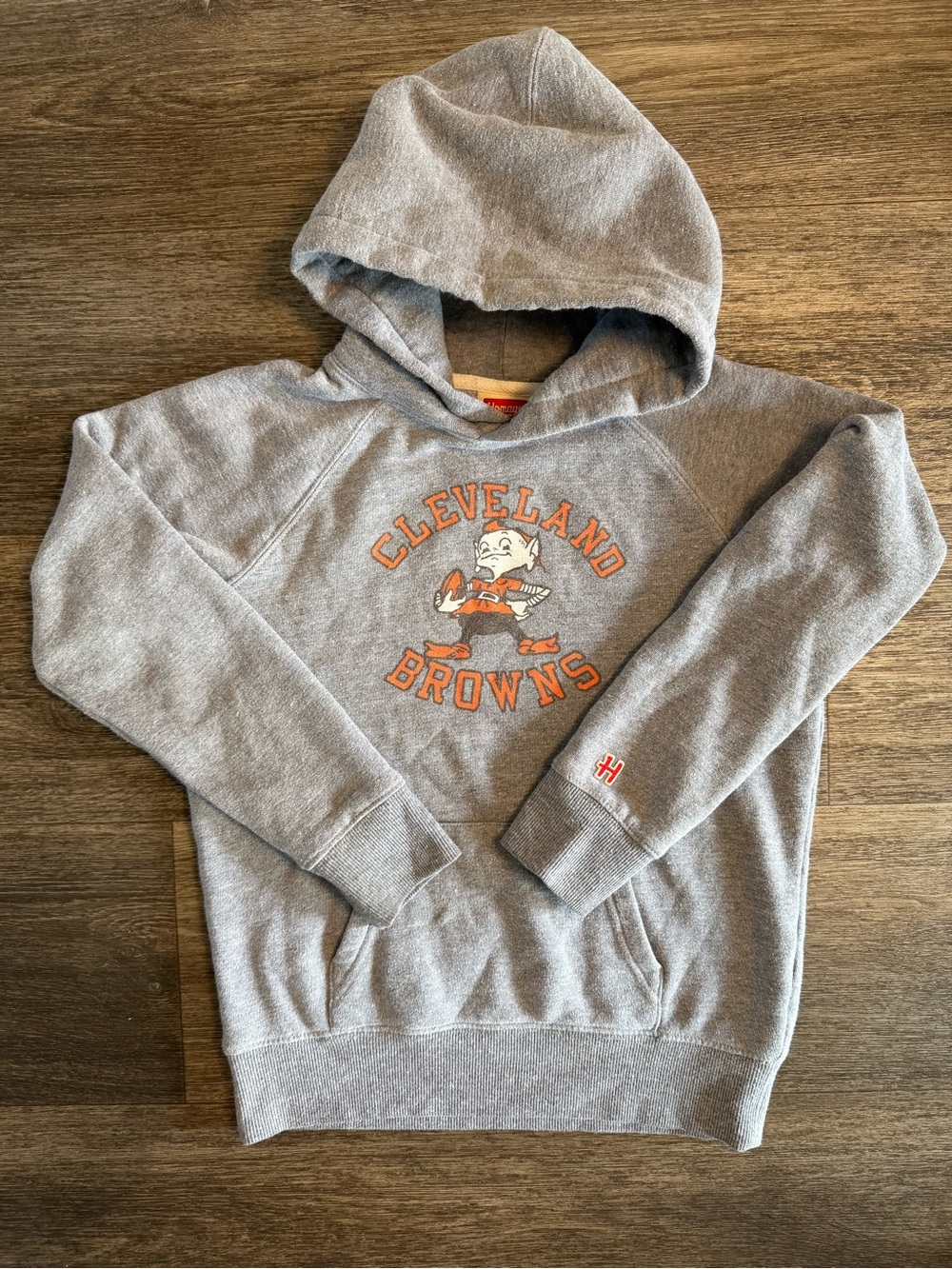 HOMAGE Gray Crewneck Hoodie with Orange Team Graphic